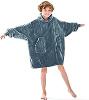 Vista 31 de Aemicion - Manta con capucha para adultos, acogedora y cálida sudadera gruesa de sherpa con capucha para regalos para hombres y mujeres - Gris