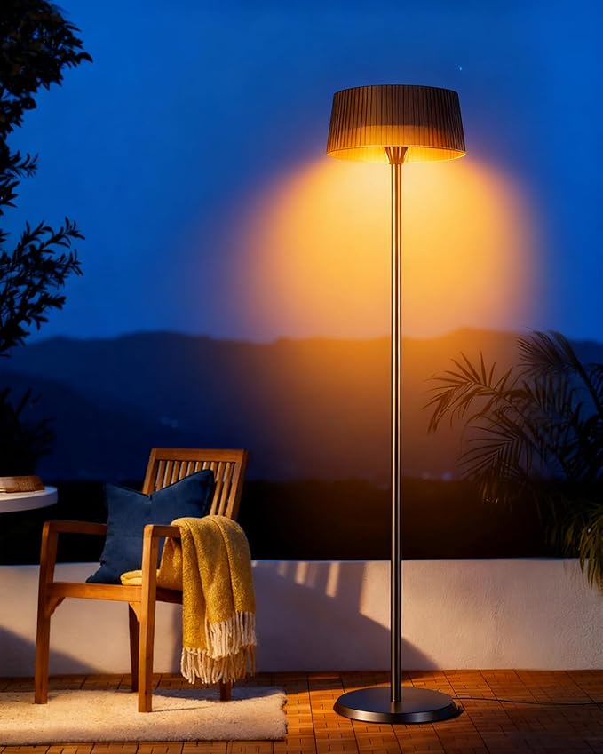 Electric Patio Heater, 1500W Freestanding Infrared Heater for Indoor & Outdoor