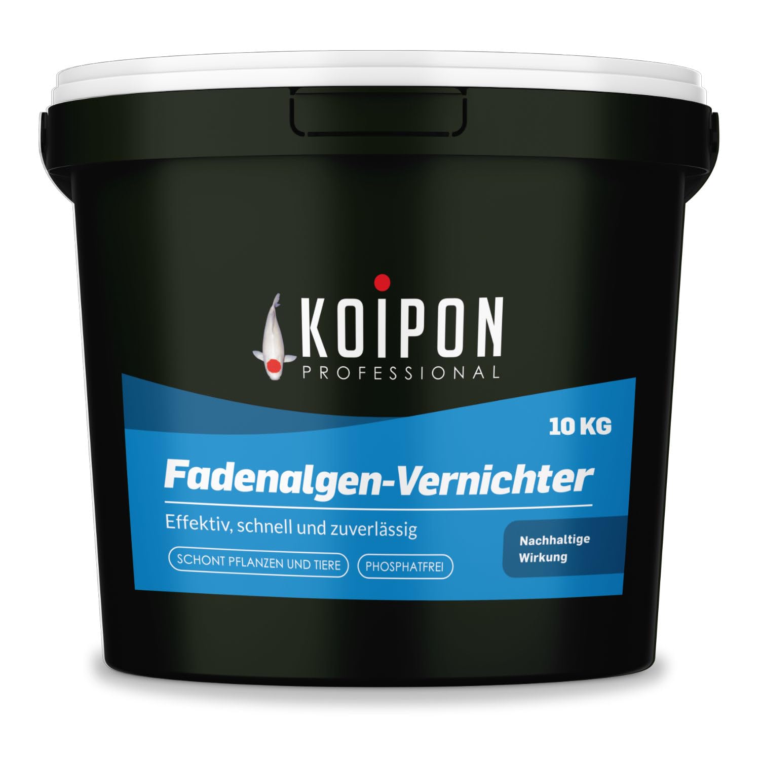KOIPON Fadenalgen-Vernichter 10 kg, Phosphatfreie Algenbekämpfung, Fadenalgenvernichter gegen Algenwachstum und Fadenalgen im Gartenteich