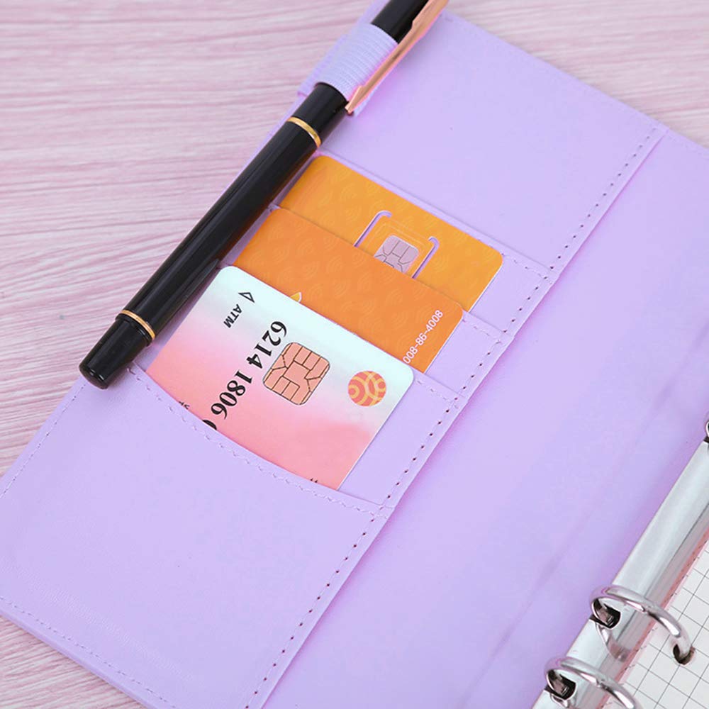 A5/a6 Carpeta De Piel Sintética Con 6 Anillos, Diseño Elegante Y Cierre
