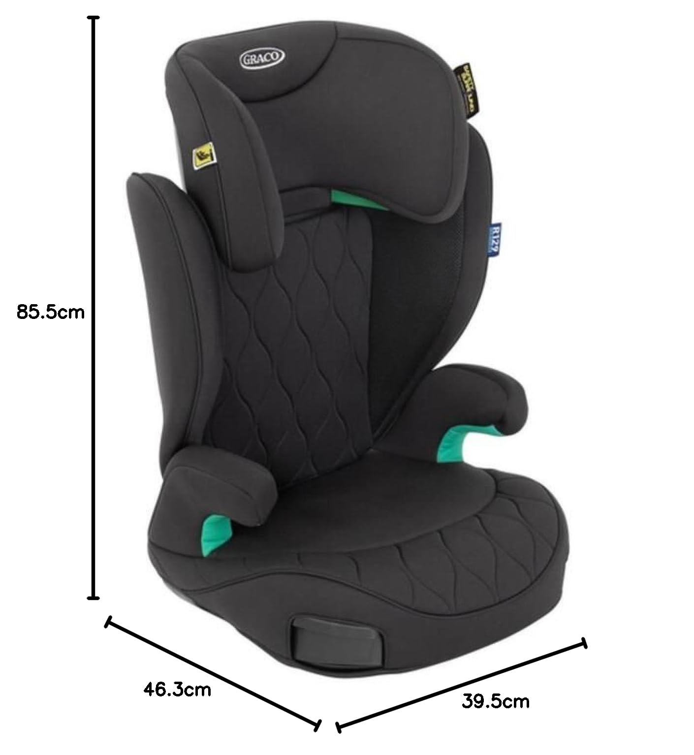 Graco Affix™ i-Size R129 Kindersitz, 100 bis 150 cm, schwarz, Midnight