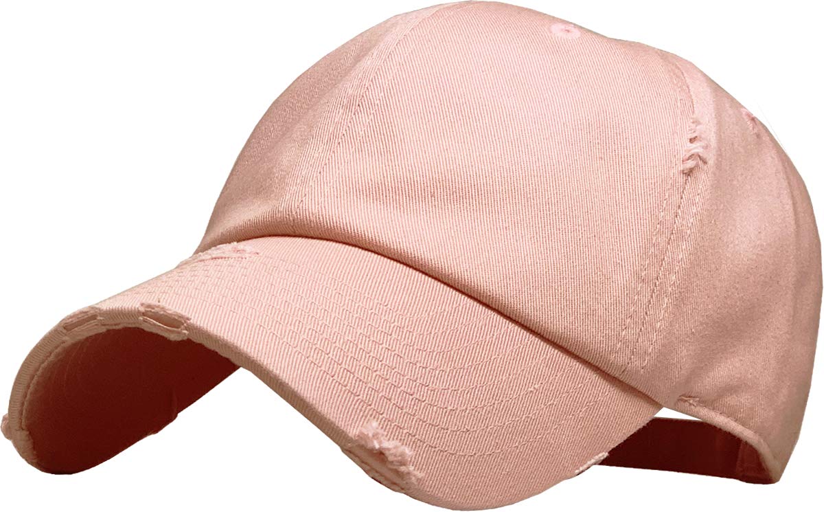 KBETHOS Vintage Washed Distressed Cotton Dad Hat Baseball Cap Adjustable Polo Trucker Unisex Style Headwear