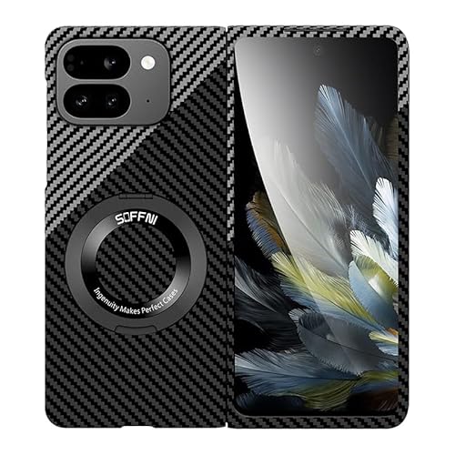 FLURIKA for Google Pixel 9 Pro Fold }OlbgP[X LbNX^hOz_[t [MagSafeΉ] J[{t@Co[ X EgA~ht@Co[ A`XNb` ϏՌP[X, Black&Si