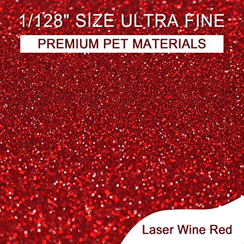 Ceya 3.5oz/ 100g Ultra Fine Glitter Powder Laser Wine Red Holographic Glitter 1/128” 0.008” 0.2mm for Slime Epoxy Resin Craft Tumbler Jewelry Nail Art Festival Makeup Scrapbook Painting Wedding Cards - Image 2