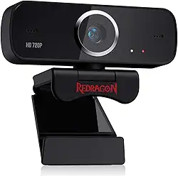 Webcam Gamer e Streamer Redragon Fobos 2 720p GW600-1, Preto