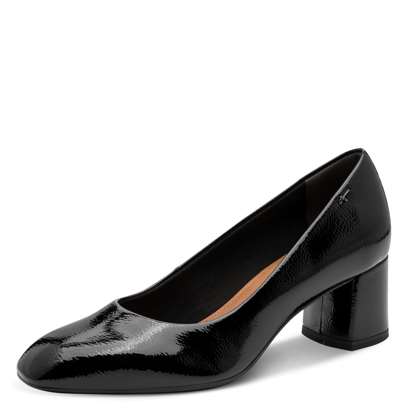 Tamaris Women's Court Shoes with Block Heel, Black (Black Patent), 38