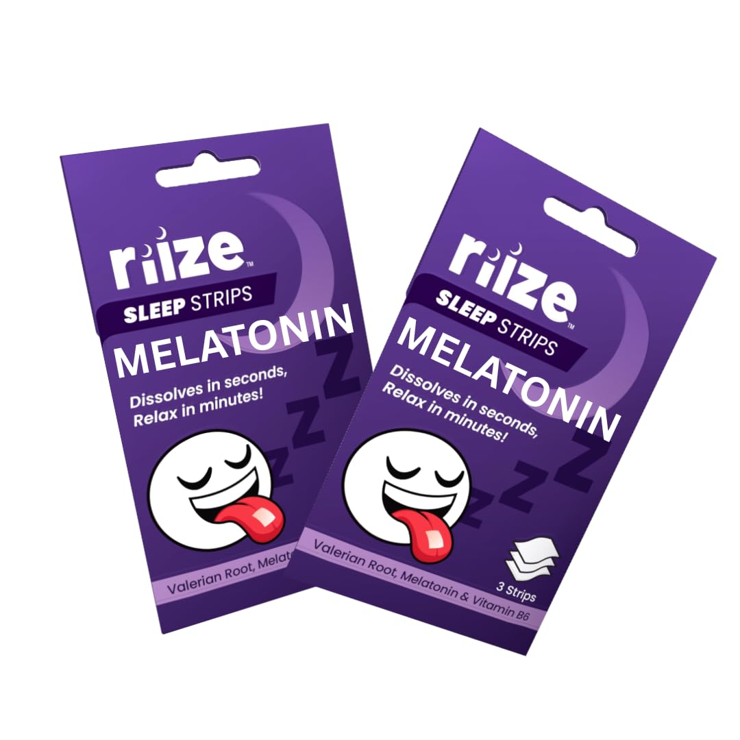 Riize Sleep Strips – Fast Acting Dissolvable Sleep Aid with 5mg Melatonin, L-Theanine & Valerian Root – Oral Sleep Strips for Falling Asleep Faster – 3 Count — Amazon image 7