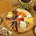 Picnic at Ascot Custom Personalized Engraved Bamboo Cheese/Charcuterie Board - US Patented Designed enables All in One Storage