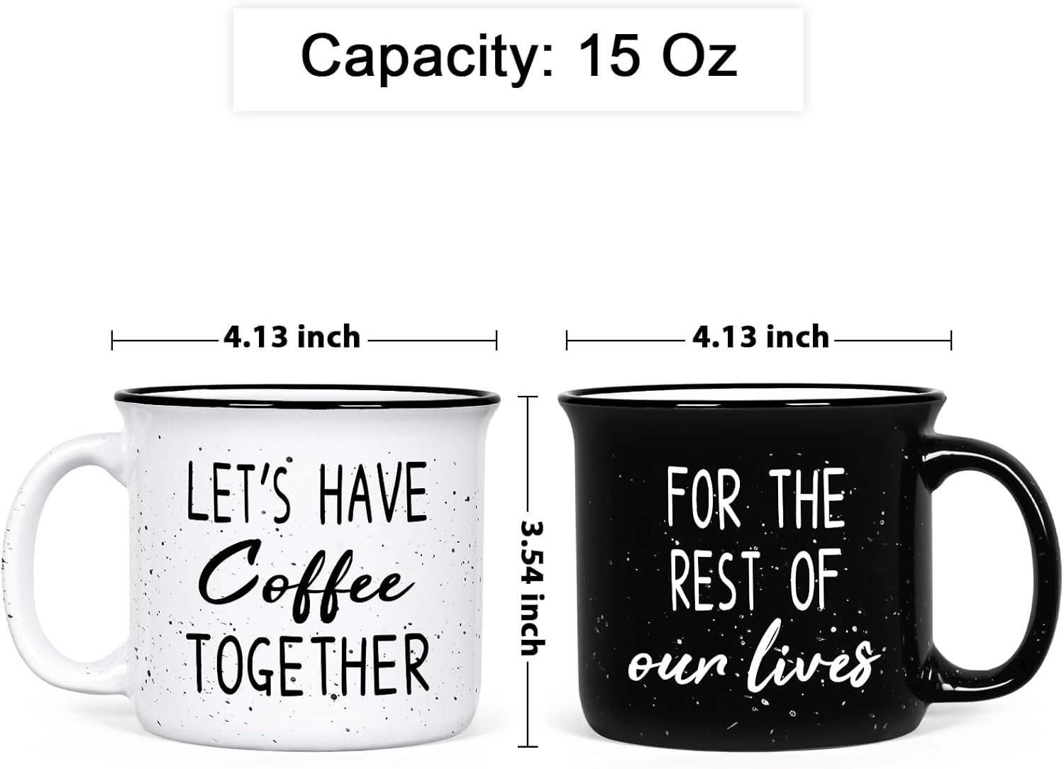 YHRJWN Couples Gifts, Let's Have Coffee Together For The Rest Of Our Lives Mug, Engagement Gifts for Couples, Anniversary Wedding Presents for Him Her, 15Oz - Image 7