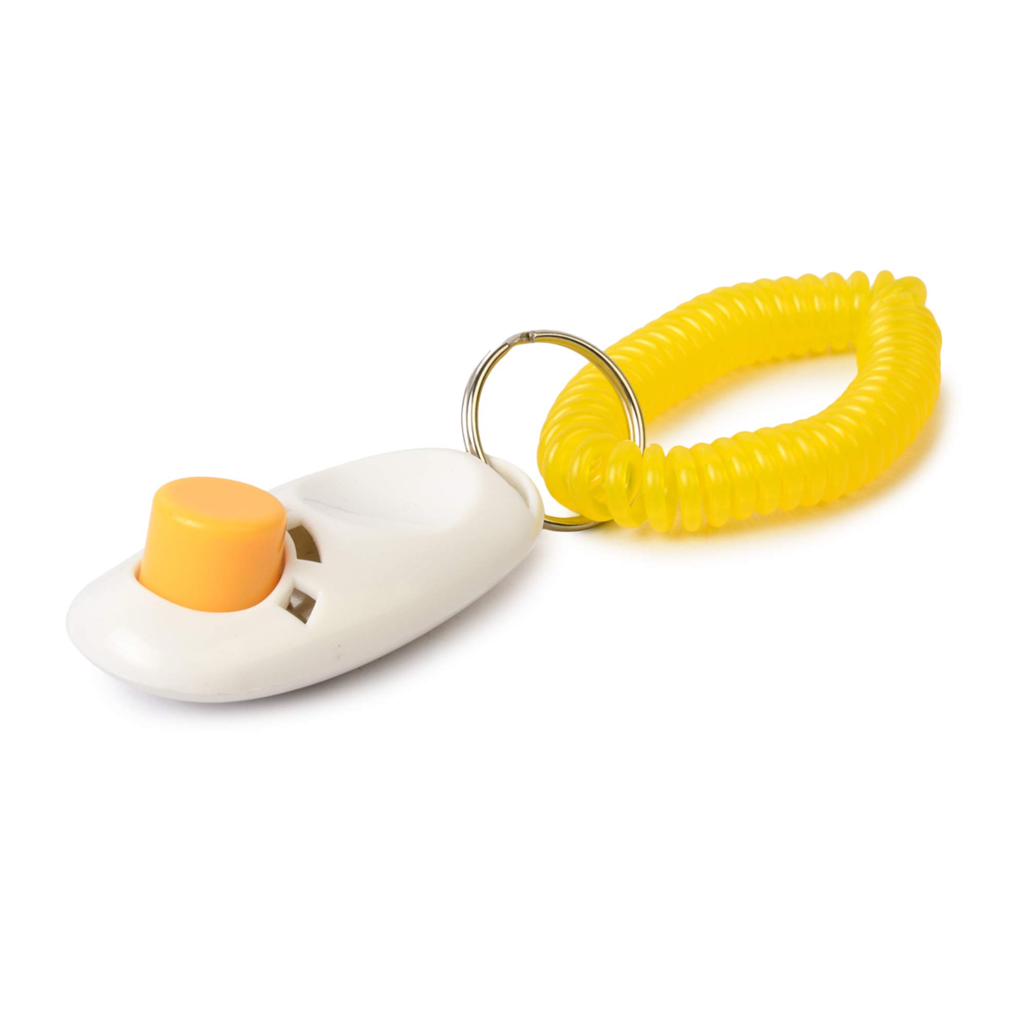 6.3cm Clicker with Spiral Wrist Loop Plastic Dog/Cat/Kitten/Puppy Training Aid Clicker, Pack of 1 (Available in