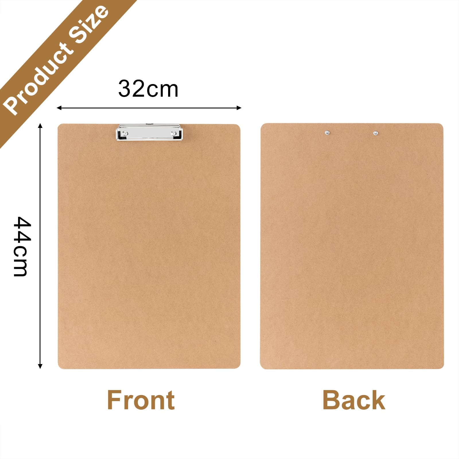 Srvnpioy A3 Clipboard, 2 Pack, Extra Large Clip Board, Vertical MDF Wood Lap Boards - Image 2