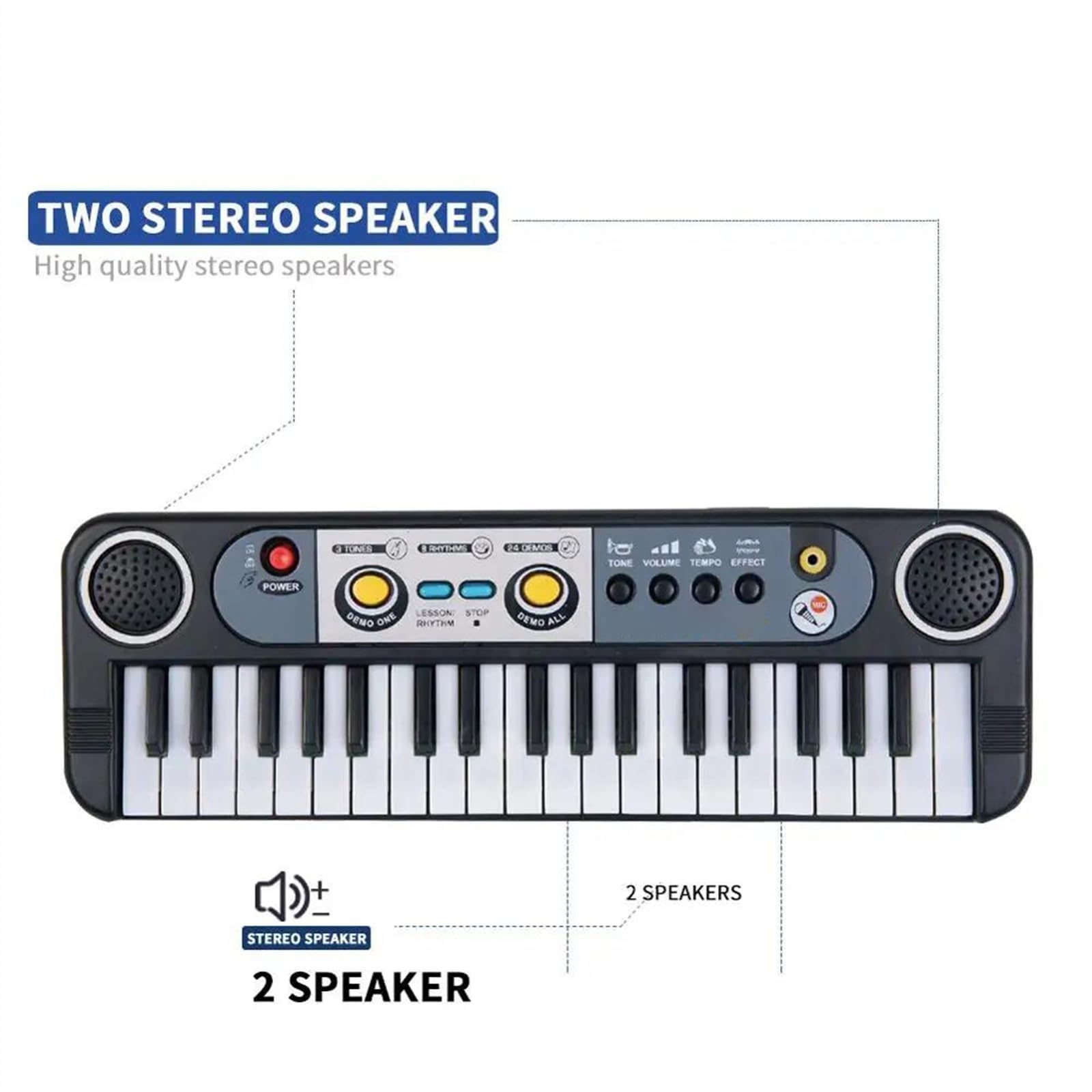 Strumento Musicale Sintetizzatore Per Tastiera Di Pianoforte Elettronico A 37 Tasti Con Microfono Pianoforte Elettronico per Principianti