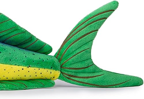Miniatura 5 de lilizzoumax - Peluche de pez fantasma Saury, juguete de peluche Mahi Mahi, juguete de pez dorado, almohada de pez, para niños, 17.7 pulgadas, verde