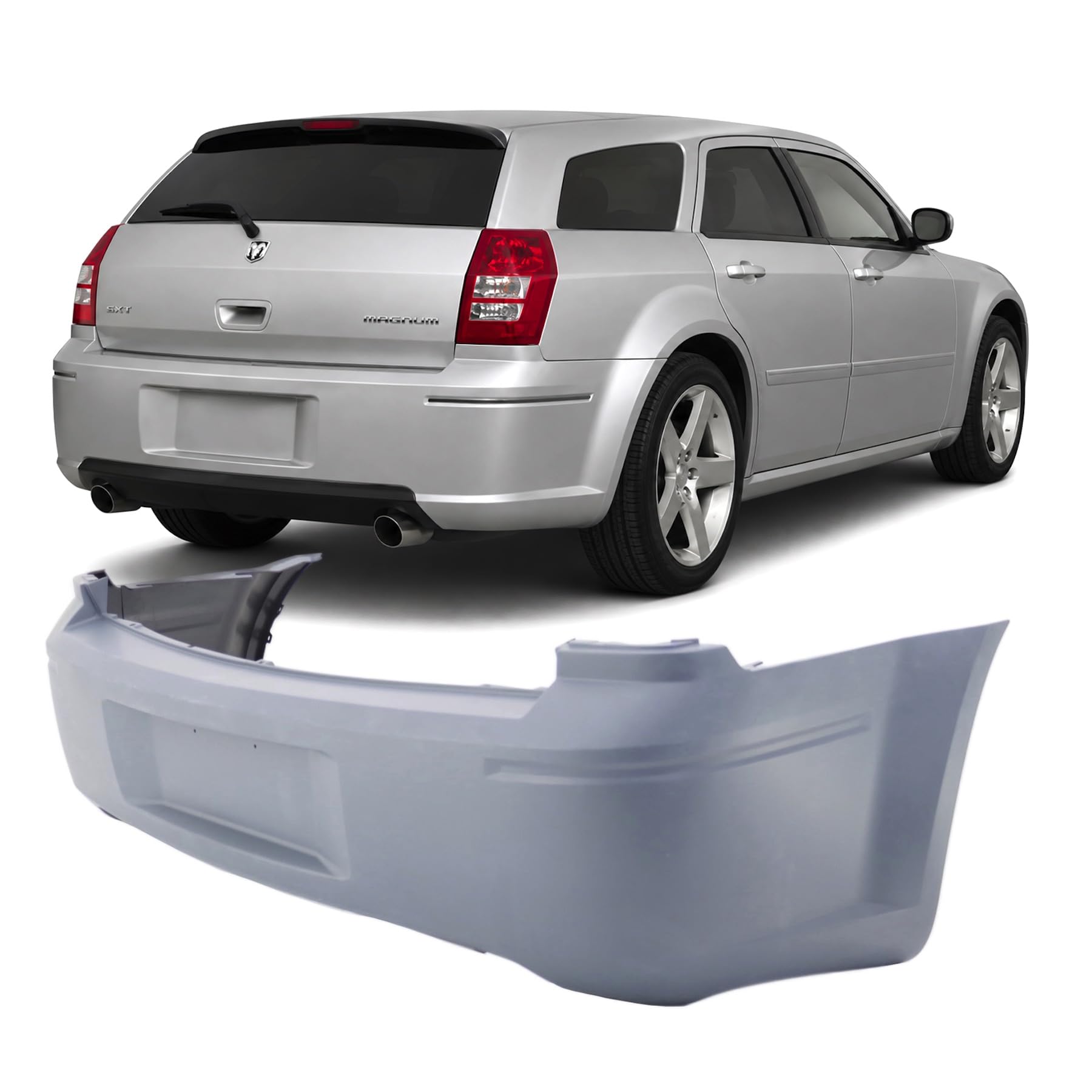 FitParts Compatible with Dodge Magnum 2005–2007 Rear Bumper Cover