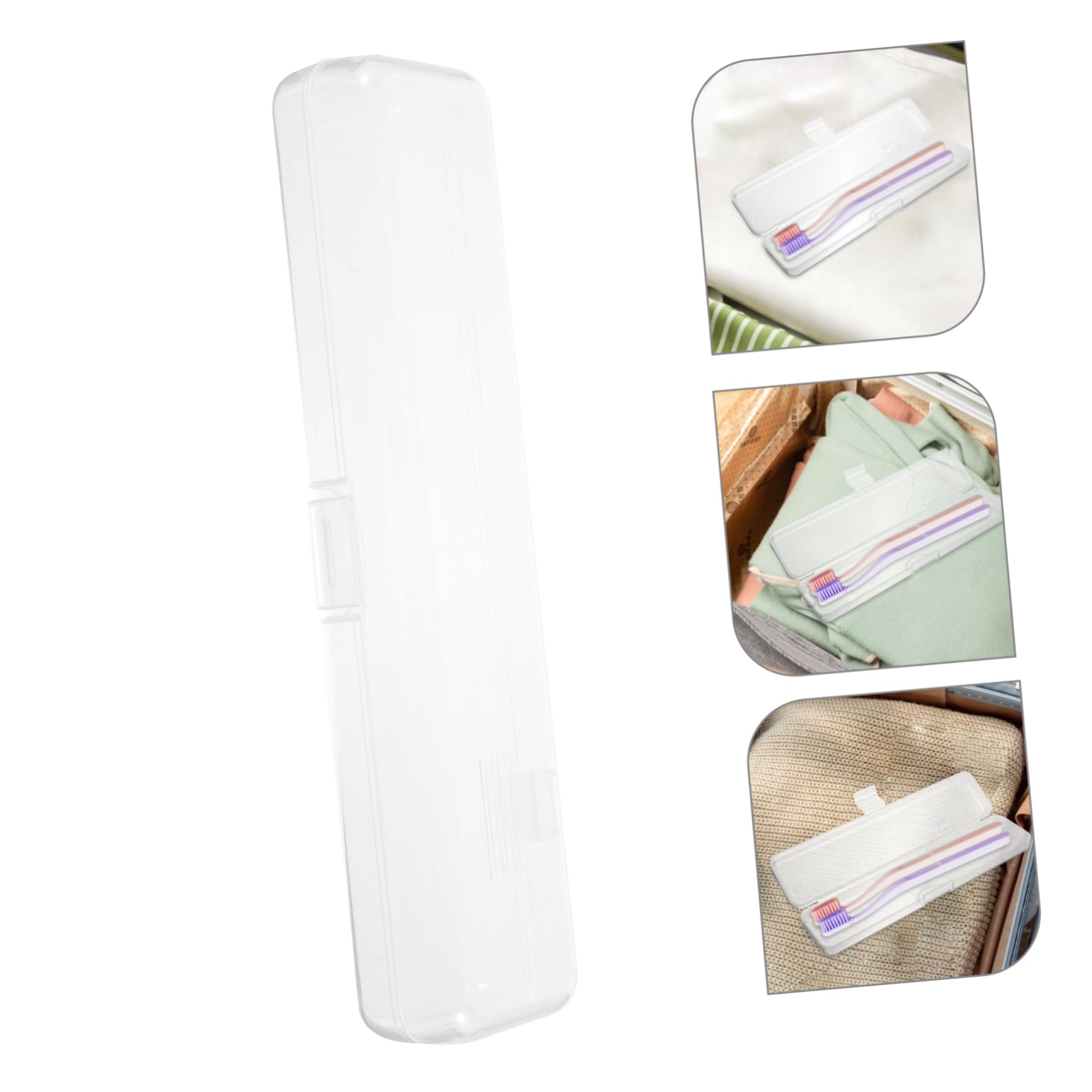 Ipetboom Travel Toothbrush Organizer Portable Carrier with Buckle Design for Business Camping Durable Compact Toothpaste Container for and Protection