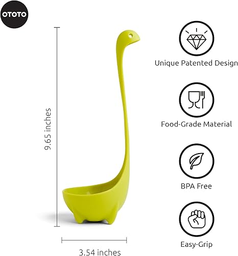 Miniatura 30 de OTOTO El cucharón original Nessie - Cucharón de sopa, regalos lindos, divertidos utensilios de cocina, diseño de lago Ness, regalos de cocina