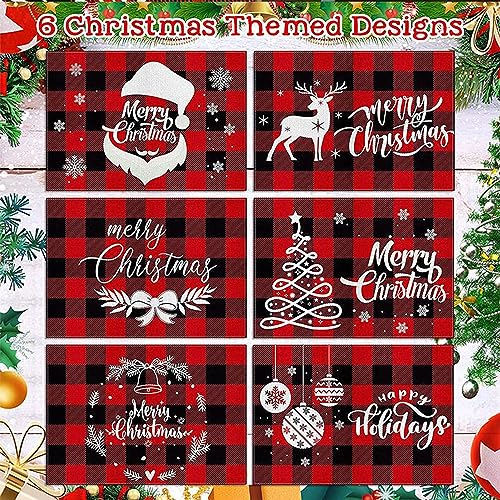 6 tovagliette natalizie, impermeabili, per tavolo