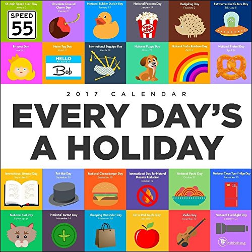 TF Publishing Every Days A Holiday Big Grid 2017 Wall Calendar