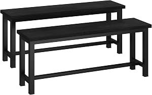 AWQM Industrial Table Bench, Set of 2