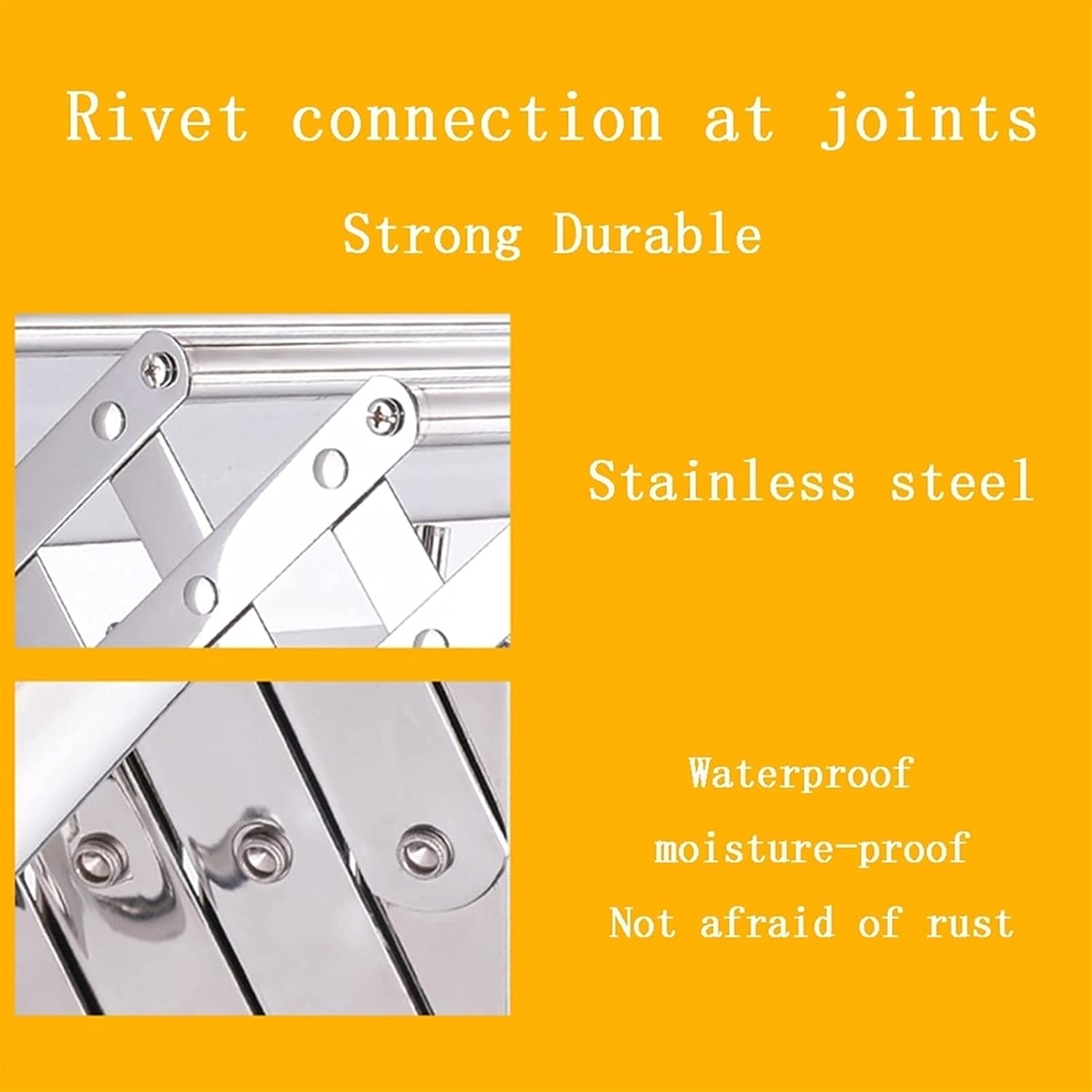 Wall Mounted Stainless Steel Clothes Drying Rack Retractable Space Saving Design with Huge Capacity for Towels & Garments Ideal for Indoor & Outdoor Use