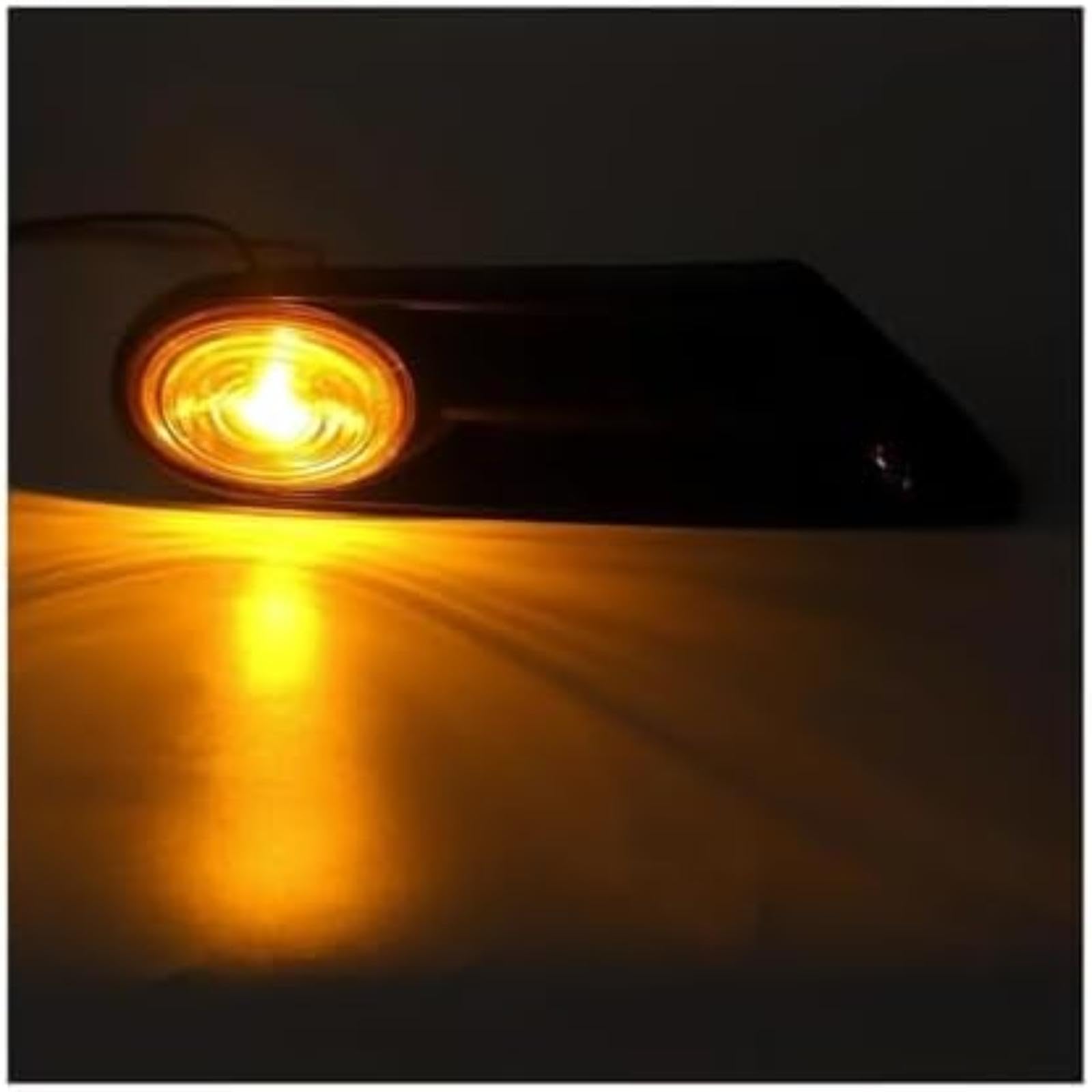 Dla BMW, dla Cooper R56 R57 para światła obrysowe boczne samochód kierunkowskaz migacz lampa Repeater wskaźnik świetlny osłona reflektora przód 63137260202 Lampka sygnalizacyjna (Smoked)