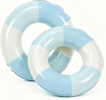 Swimming Pool Tubes-2PCS Inflatable Pool Floats for Adult Swim Ring Pool Floaties Inflatable Swimming Pool Raft Party Water Summer Beach Lounger Float Party Supplies