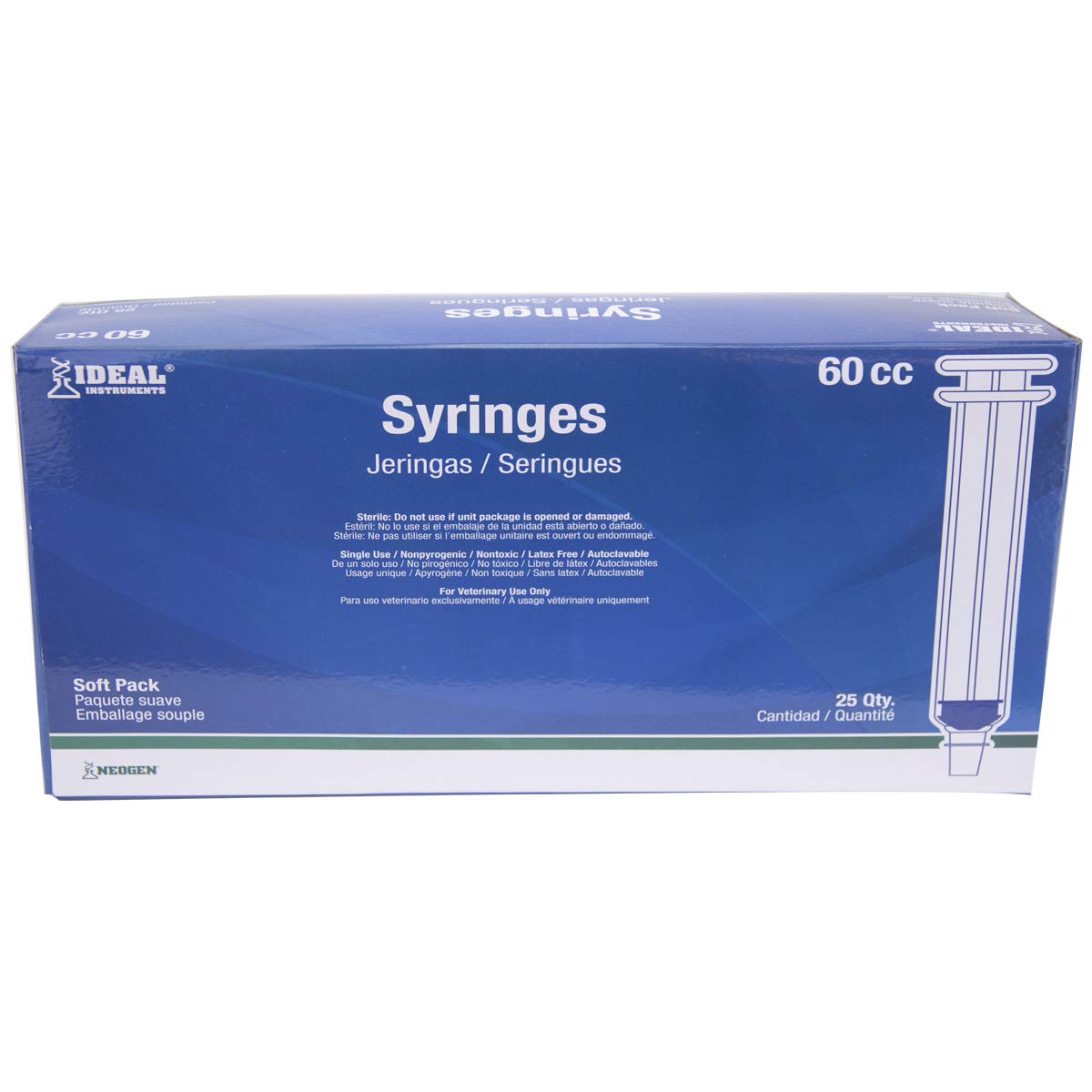 Ideal SYR 60CC Luer Lock SP 25/bx