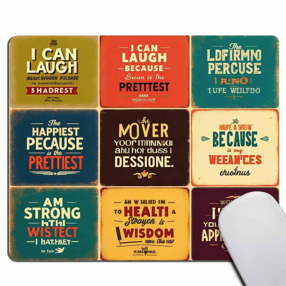 Smooffly Mouse pad Motivational Quotes Customized Rectangle Non-Slip Rubber Mousepad Gaming Mouse Pad 9.5 X 7.9 Inch (240mmX200mmX3mm)