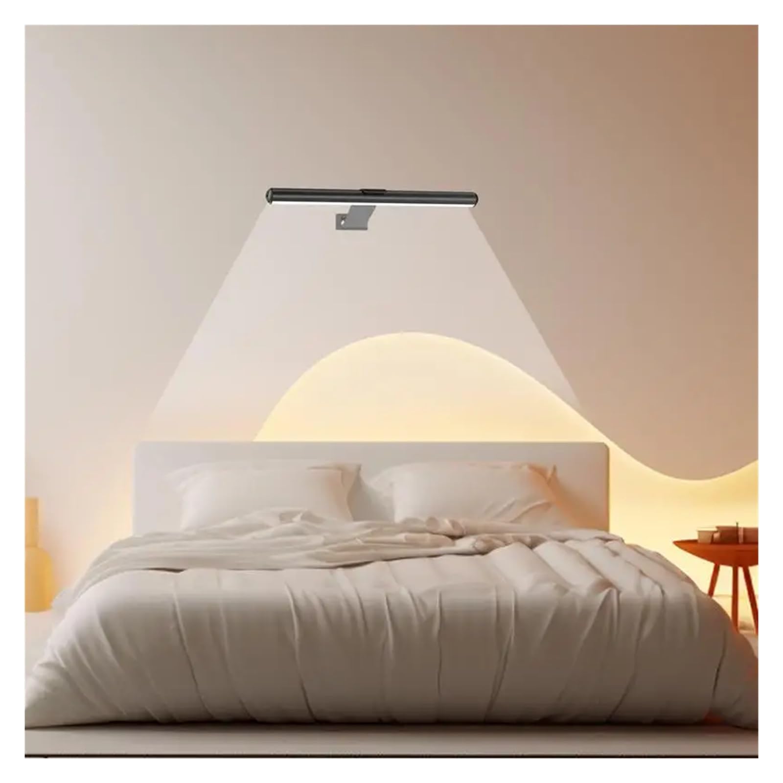 Barra luminosa a LED magnetica dimmerabile con 3 modalità di colore, lampada da lettura sul comodino for il bagno(40CM2.2W)