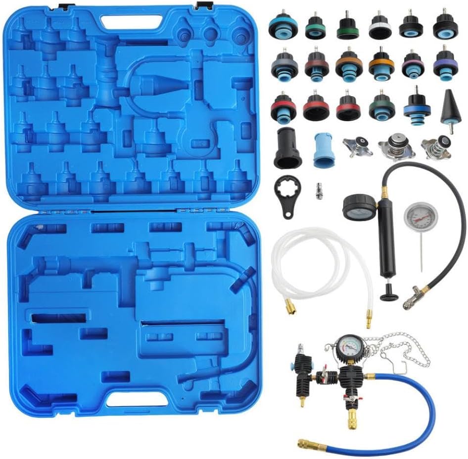Motorcycle accessories 28Pc Water Tank Leak Detector Radiator Pressure Tester Set Compatible With Most Vehicles Vacuum Purge And Refill System accessories