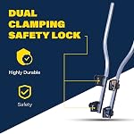 Échelle d'extension Tie Down Safety Step-N-Safe Walk-Thru | Protection d'échelle de sécurité | Transition sécurisée de l'échelle au toit | Aucun outil requis | Fabriqué à 100 % aux États-Unis, argent
