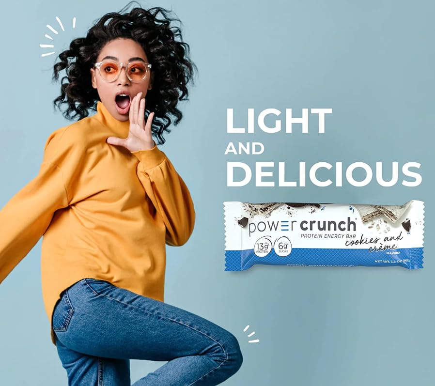 Miniatura 5 de Power Crunch Barra energética de proteínas, galletas y crema 12 ea