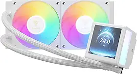 Water Cooler Gamdias Chione P5-240 WH Branco RGB com Tela IPS LCD 3.4' 240mm