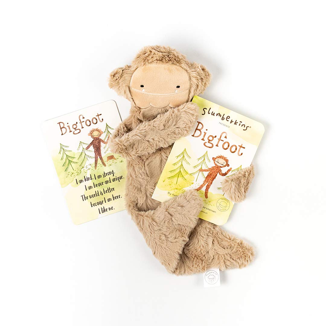 Slumberkins Snuggler & Board Book | Promotes Self-Esteem | Social Emotional Learning Tools for Ages 0+ (Bigfoot)