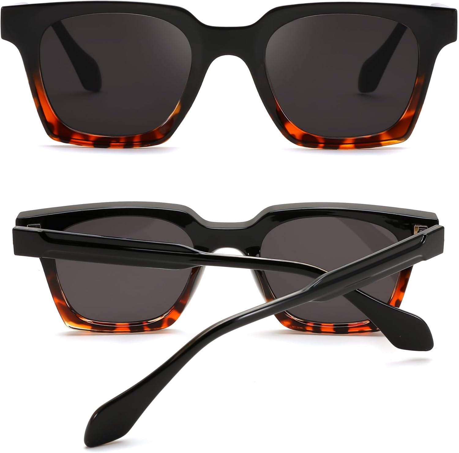 FEISEDY Retro Square Sunglasses Women Men Trendy Rectangle Thick Frame Shades Classic Designer Sun Glasses B0198 - Image 3