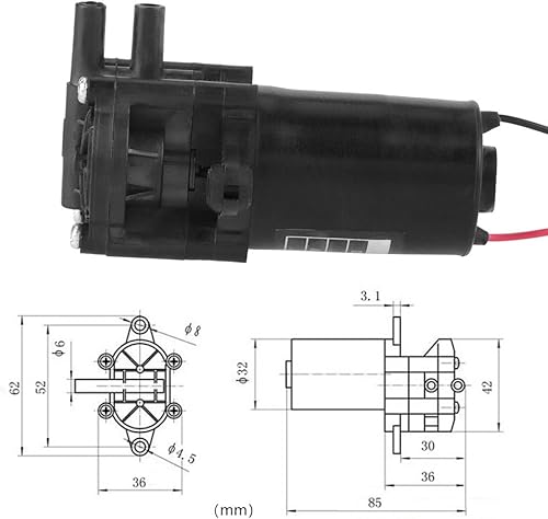 Miniatura 2 de FTVOGUE 12V ZC-A250 Mini autocebante -resistente DC Gear Bomba de agua para acuario herramienta de bombeo de agua