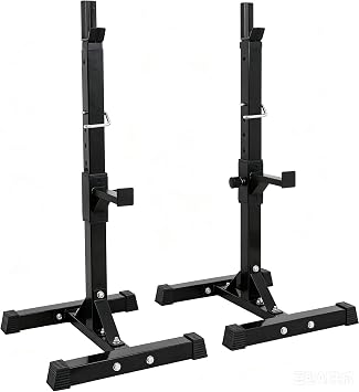 ZENY Adjustable Squat Rack Stand Barbell Rack, Bench Press Rack