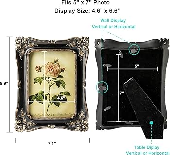 Amazon.com - CISOO Vintage 5x7 Picture Frame Antique Photo