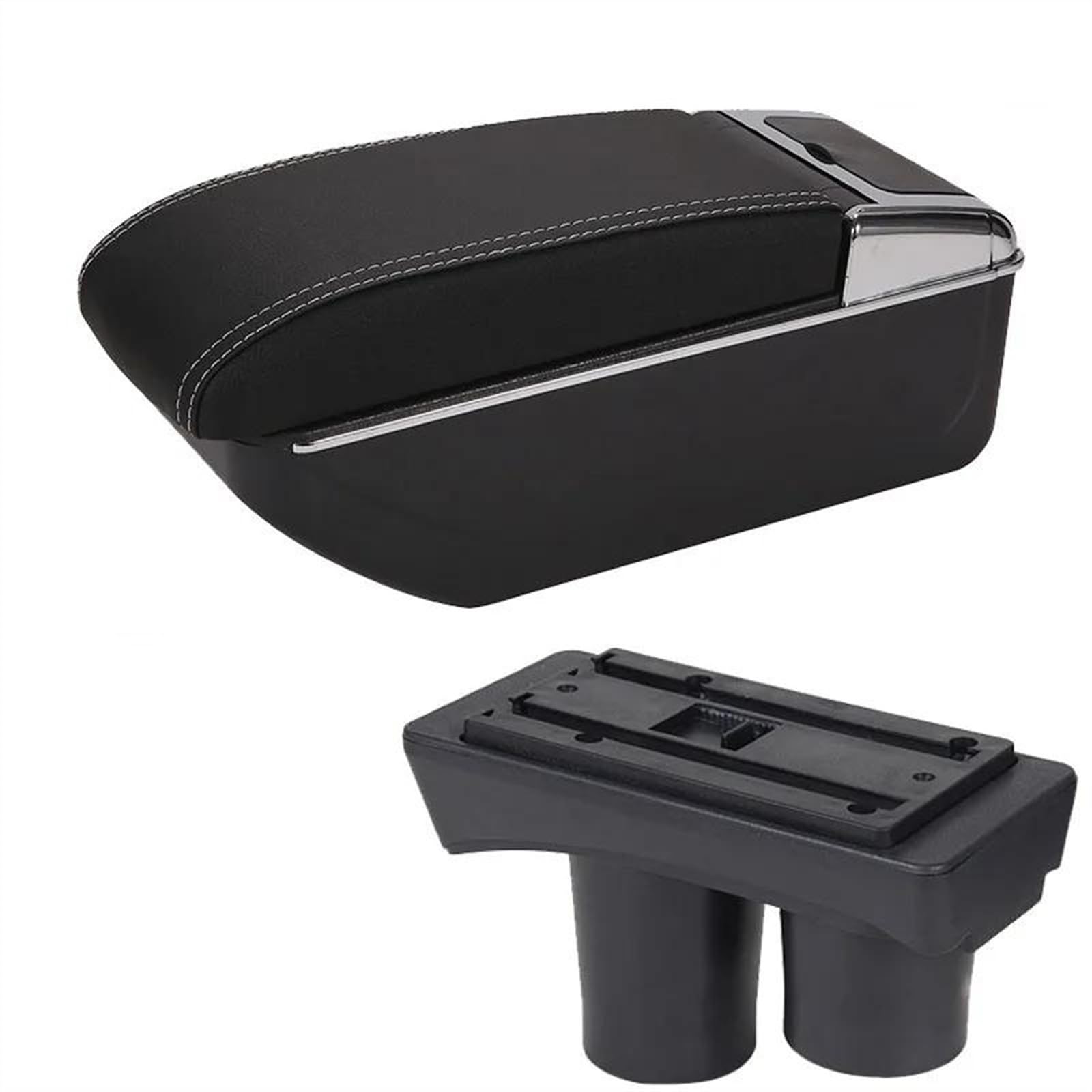 Ysdsls D3 Black White Nousb Car Center Console Storage Box Multifunctional Armrest Interior Accessories For C-Elysee 2014-2016