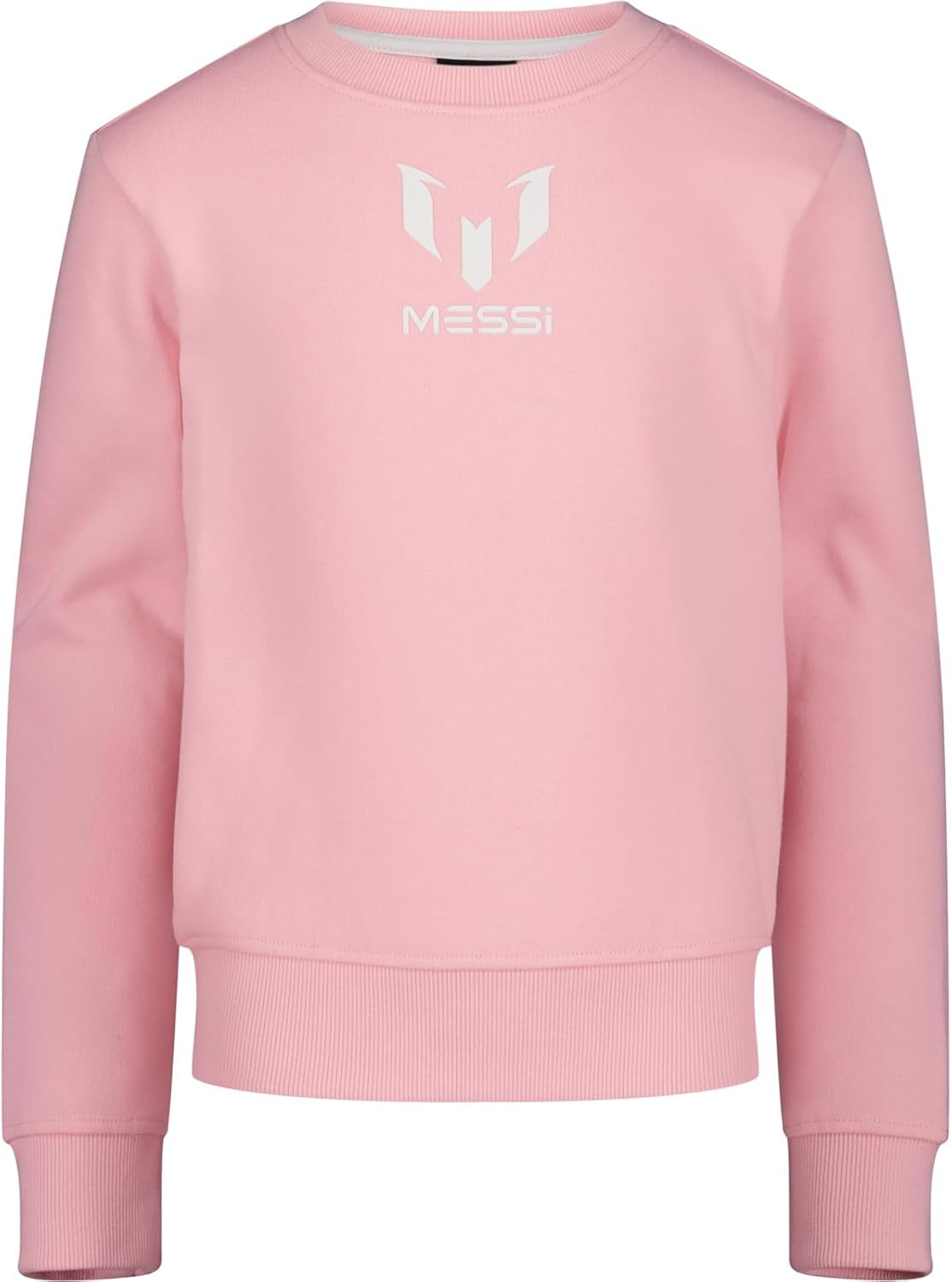 Messi Girls' Long Sleeve, Standard Fit Crewneck Sweatshirt, Comfortable Cotton Blend