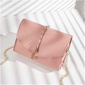 Amazon Co Jp 新しいメッセンジャーワンショルダーチェーンバッグシンプルで汎用性の対角線バッグ Color Pink スポーツ アウトドア