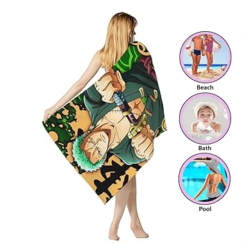 Amazon｜ワンピース ロロノア ゾロ ビーチタオル 海賊狩りのゾロ