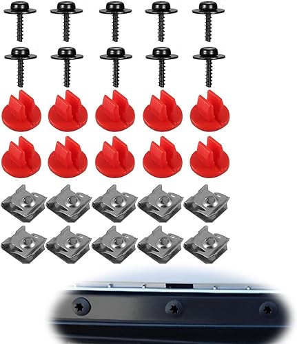Crynod 30 piezas de repuesto de fijación de salpicaduras para motor de automóvil, accesorios de fijación de parachoques de vehículo impermeables en