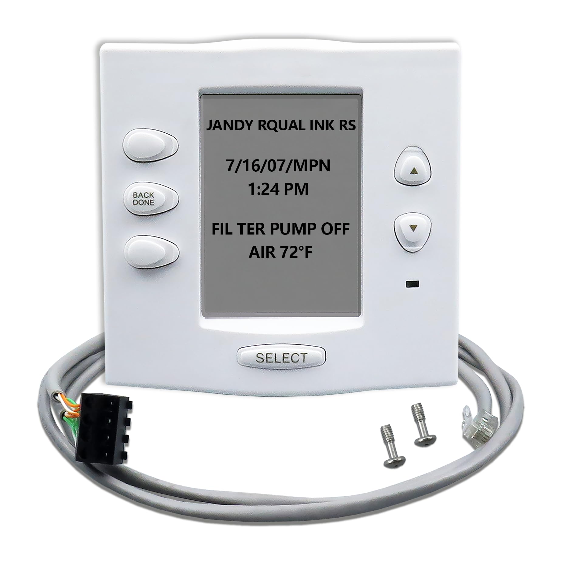 Photo 1 of R0551800 Service Controller Replacement for Zodiac Jandy AquaLink RS One Touch Control System, Pool and Spa Control Panel PCB with LCD LED Buttons 3.6FT Cable, Compatible with R0550700 59-130-1108