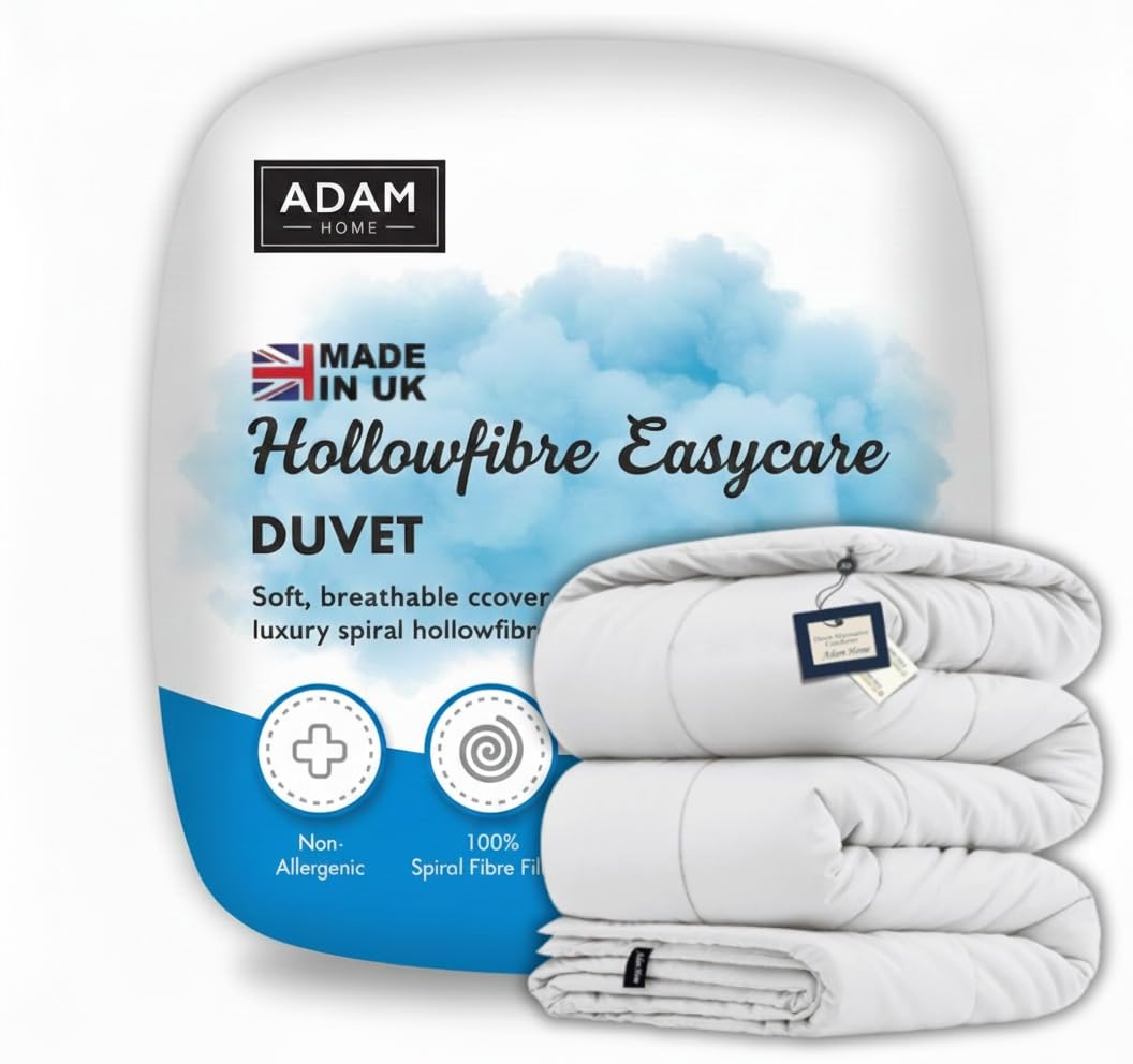 Adam Home Single Duvet 10.5 Tog All Season Comforter, Lightweight Skin Friendly Quilt, Down Alternative Ultra-Soft Plush Breathable Duvet Single