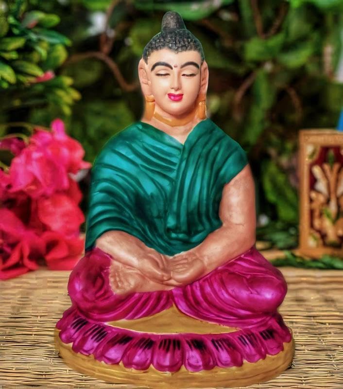 Buy Hand Crafted Plaster of Paris Buddha Statue for Home Decor