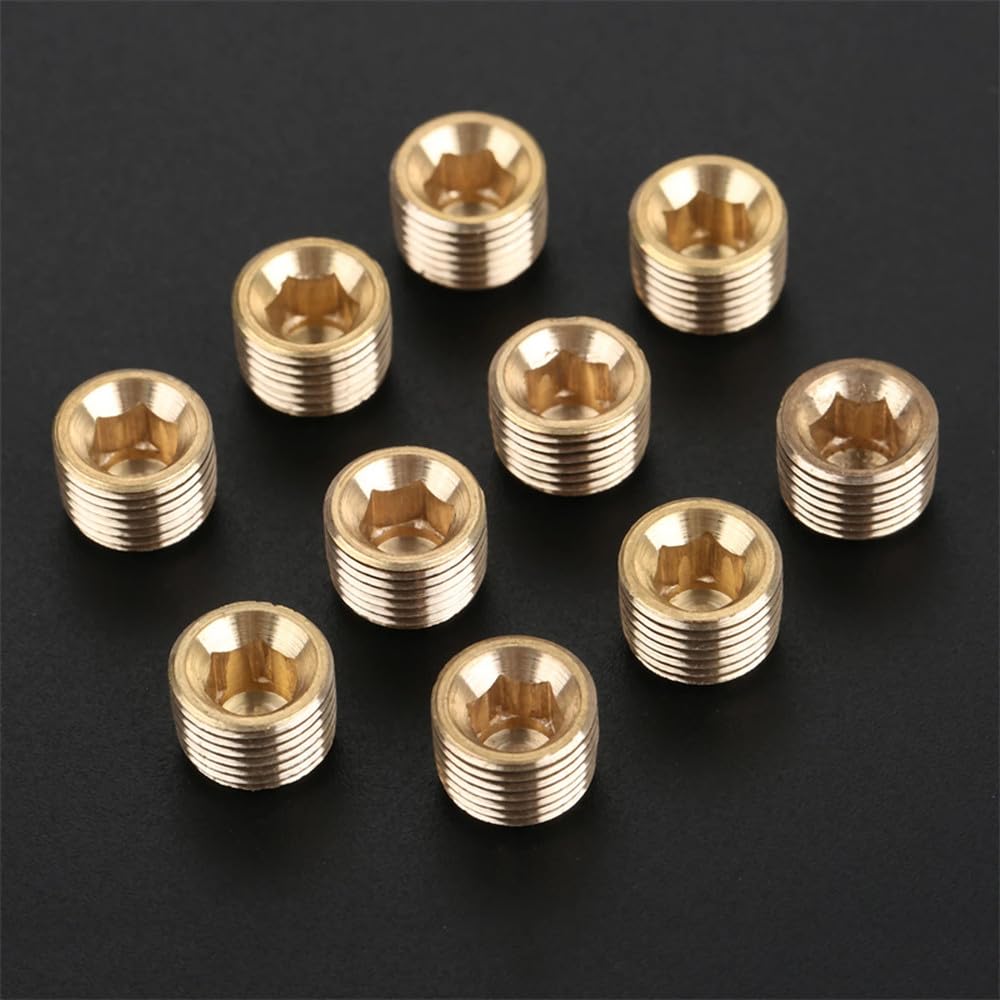 10 pezzi NPT 1/8" Filettatura interna esagonale Connettore per tubo in ottone Fissaggio meccanico