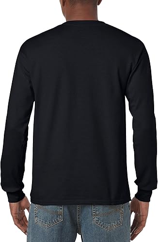 Gildan 12 Pack: Long Sleeve Crew Neck Adult T-Shirt Black