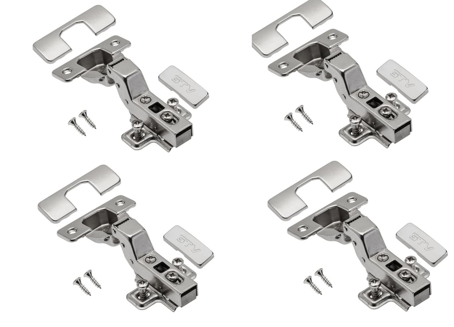 GTV ZM-ECHC07ZEO-X4, Silver, Pack of 4