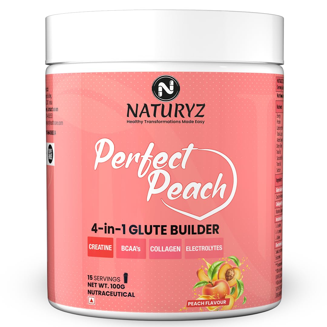 NATURYZ Perfect Peach 4-in-1 GLUTE BUILDER | Micronized Creatine Monohydrate for Women | Booty Gain Collagen | Vegan BCAA 2:1:1 | Electrolytes | Increase Lean Muscle Mass Gain – 100g (Peach Flavour) (B0DB5X3DLJ) Amazon Price History, Amazon Price Tracker